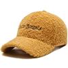 KOZSF Cappelli Invernali Uomo Cappello da Donna Autunno E Inverno Caldo Lana di Agnello Berretto da Baseball Tendenza all-Match Teddy Down cap Che Mostra Una Piccola Faccia-Giallo_Regolabile