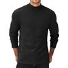 COOFANDY Maglia a Maniche Lunghe da Uomo Collo Alto a metà Dolcevita Sottocamicia Collo Alto Termica Casual Pullover Slim Fit Top Solidi Shirts Nero-Colletto Alto M