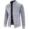HEONSATI Cardigan Uomo a Maglia con Cerniera Felpe Senza Cappuccio Autunno Invernale Manica Lunga Sportivi Felpa Eleganti Zip Stand Collare Vestibilità Basic Leggera Maglioni da Uomo Comodi Casual