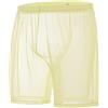 BIATWOWR Pantaloncini sexy da uomo Boxer da uomo Pantaloncini larghi casual trasparenti, giallo., L