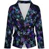 ENEN Motivo a Stella Blazer Donna Elegante con Risvolto, S-7XL Giacche da Lavoro Donna Capispalla Tailleur Giacca da Ufficio Blazer Business a Maniche Lunghe con Bottone (Viola Scuro,M)