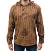 Shopoholic Fashion Felpa con Cappuccio da Uomo a Righe slavate, a Maniche Lunghe, Hippy, Leggera