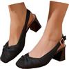 Generico Sandali Donna Con Tacco Pianta Larga Scarpe Eleganti Cerimonia Decollete Sandals Estive Casual Comode Slingback Moda Decolte Tacchi Antiscivolo Sposa Sandalo