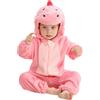 HAHASHOW Neonato Inverno Pagliaccetto,Bambino Pigiama 6-12 Mesi, Rosa