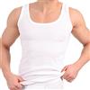 Celodoro 5 Panciotti Biancheria Intima a Coste Bianco 10 (4XL)