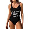 Naispanda Costumi da Bagno Interi Personalizzati, Costume da Bagno Personalizzato con Testo, Nome Personalizzato con Testo Costumi da Bagno Costumi da Bagno per Sposa, Fidanzata, Moglie, Donna