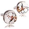 Honey Bear gemelli vintage da uomo, con movimento orologio, stile Steampunk, con scatola regalo, Acciaio inossidabile, colore: Silver-non-working, cod. 5701000121