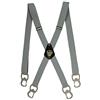 Olata Bretelle a X con Moschettoni Apribottiglie, 25 mm, Grigio Chiaro