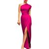 MJGkhiy Vestiti Donna Estivi Eleganti per Cerimonia Abito Orlo Asimmetrico Corto Davanti Lungo Dietro Formale Banchetto Matrimonio Infinity Dress Lungo Seta Abito Cerimonia Donna Curvy