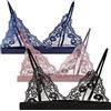 SEAUR Reggiseno da donna 3 pezzi da donna in pizzo Hollow Out reggiseno da donna sexy in pizzo trasparente reggiseno senza ferretto triangolo coppa senza ferretto reggiseno push up sexy balconette sexy