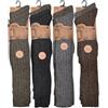 ShopMCR Calzini da uomo al ginocchio in misto lana di agnello, invernali, termici, morbidi, classici, spessi, spessi, a maglia, traspiranti, di alta qualità, da escursionismo, Colori assortiti, 3 paia, 6-11