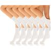 sesto senso Donna Calzino Microfibra Calze Seta Corto 6 Paia 40 Den Bianco 6x1pack