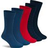 ALL ABOUT SOCKS Calzini rossi da uomo e da donna, 39-42, taglia 39, 40, 41, 42, calzini a pois in cotone rosso, Colore: rosso, 39-42