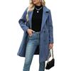 MOKBAY Cappotto Lana Cotta Donna Cappotto Lungo Invernale Autunnale Cappottino Giacche Donna Invernale Giacca Lana Taglie Forti Termico Oversize Cappotti XL