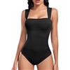 Tuopuda Body Contenitivo Modellante Donna Body Shaper Bodysuit Guaina Contenitiva Shapewear Intimo Snellente Pancia Piatta Dimagrante Shaping Addominale Compressione Canotta Canottiera, Nero, S