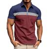 Ryehack Polo Uomo 1/4 Zip Casual Top Manica Corta Maglietta Raglan Cotone Camicia Golf Regular Fit S-3XL