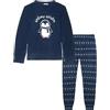 YAMAMAY - Pigiama Lungo, Donna, Blu Notte