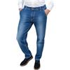 Evoga Jeans Pantaloni Uomo Blu Denim Casual Tasca America in Cotone
