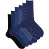 Ciocca Calze Uomo Corte Fantasia, Fresco cotone morbide resistenti colorate - Scatola Regalo - Calzini 3/6 Paia [BXCS6C_ELE3_11_1]