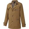 Generico Trench Uomo Corto Monopetto Cappotto Primaverile Risvolto Cappotti Invernali Classico Transizione Stagione Giacca a Vento Lunga da con Colletto per la Autunnale e Invernale