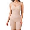 Junlan Body Contenitivo Modellante Donna Shapewear Bodysuit Guaina Contenitiva Pancia Piatta Intimo Snellente Shaper (Beige,M)