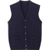 Rivccku Cardigan da Uomo in Maglia 100% Cachemire Senza Maniche Gilet con Scollo a V con Bottoni, Maglia Pullover