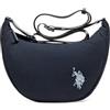 U.S. Polo Assn. U.S.POLO ASSN. - Borsa hobo in cotone, blu navy (20 X 10.5 X 18 cm)