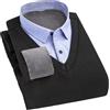 Suwequest Maglione invernale da uomo Pullover di lana ispessita maglia camicia finta due camicia, a02, XL