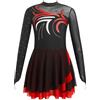 Agoky Vestito Danza Lirica per Bambina Ragazza Body Leotard da Ginnastica Abito da Pattinaggio Artistico a Manica Lunga Abito da Prestazioni sul Palco Dancewear