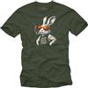 MAKAYA Maglietta Uomo con Frase White Rabbit Who Is Alice Tshirt Divertente Spiritoso