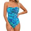 Generico Costume da Bagno Intero Donna Interi Senza Spalline per Le Donne Controllo della Pancia Costumi a Fascia Dimagranti