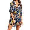 TBSCWYF Copricostumi Donna Mare Camicia Vestito da Spiaggia Costume da Bagno Camicia Bluse Donna Maniche a 3/4 Copricostume Estivo Costumi da Bagno