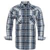 Rankitutu Camicia western da uomo con bottoni a pressione, vestibilità regolare, a quadri, a maniche lunghe, casual