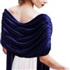 LXJLXD Elegante scialle di lusso, da donna, per uso diurno, in velluto, caldo, alla moda, per ufficio, viaggi o uscite casual, Blu reale, 70*180cm