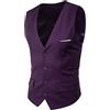 Fulidngzg Gilet Uomo Elegante da Lavoro Coreano Slim Fit Colletto V Bottoni Tasche Finte Senza Maniche Panciotto Cotone Casual per Sportivo Cerimonie Ufficio Eventi e Occasioni Formali