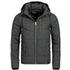 Indicode Uomini Circus Quilted Jacket | Giubbotto trapuntato dall'aspetto piumino Black M