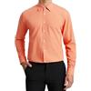 HISDERN Camicia Arancione da Uomo a Maniche Lunghe Camicia da Lavoro in Fibra di bambù Elegante Causale Non Stirata vestibilità Regolare con Tasca,L