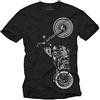 MAKAYA Abbigliamento Moto - Maglietta Uomo Nera - T-Shirt Davidsons Biker Accessori XXXXL