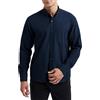 HISDERN Camicia da uomo a maniche lunghe, con bottoni, per il tempo libero da uomo, a contrasto interno, formale, affari, smoking, camicia da sposa