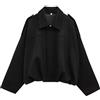 Generico Bomber Corto da Donna in Finta Pelle Scamosciata con Risvolto con Zip Elegante Moto Bomber Casual Softshell in Finta Pelle Giacche Primavera Inverno Caldo Giacca Maniche Lunghe Moda Camoscio