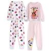 Disney Confezione Multipla di 2 Pigiami a Maniche Lunghe e Gambe Lunghe per Bambine, Modello Principessa Rosa | Design Grafico e Cartoon Dream Team | Abbigliamento da Notte per Bambini