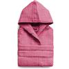 l&j Accappatoio Donna Rosa con Cappuccio in Nido d'Ape - 100% Cotone, Morbido e Assorbente, con Tasche - Ideale per Bagno, Spa e Viaggio