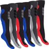Footstar Calze termiche da donna e da uomo, calzettoni invernali (6 paia) in spugna, multicolore, 39-42