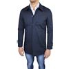 Mat Sartoriale Giacca Soprabito Uomo Sartoriale Blu Scuro Casual Elegante Giubbotto Trench Primavera Estate