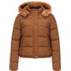 Generic Parka invernale da donna, leggero, impermeabile, foderato in pile invecchiato, giacca imbottita antivento da donna con cappuccio in pelliccia, taglie forti, costumi da trekking all'aperto UK, Caff, L