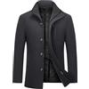 MODFUL Cappotto invernale da uomo in lana di media lunghezza | Peacoat, Slim Fit, per il lavoro