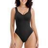 SHAPERX Donna Body Contenitivo Modellante Shapewear Bodysuit Dimagrante Intimo Guaina Snellente Shaper Shaping Figura Canotta, UK-SZ5240-Black-4XL/5XL
