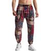 MakingDa Pantaloni da uomo larghi in stile hippie con stampa cachemire, a gamba larga, in cotone, stile harem, hippy, con motivo 3D, per spiaggia, yoga, jogging, danza, Z-1, S