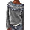 Generico Maglione Donna Invernale Girocollo Invernale Maglione Lavorato a Maglia Donna con Pannello a Righe Leggero Girocollo Morbido Maglia Basic Vestibilità Ampia Pullover Top Elegante Leggero Tunica Maglie