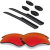 BlazerBuck Lenti di ricambio polarizzate e kit calzino per occhiali da sole Oakley Fast Jacket XL OO9156, Rosso Fuoco Polarizzato, 0